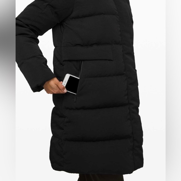 NWT!🍒LULULEMON IN A FLURRY PARKA sz 12 BLACK 550-Fill Jacket Brave Wunder Puff - Picture 13 of 15